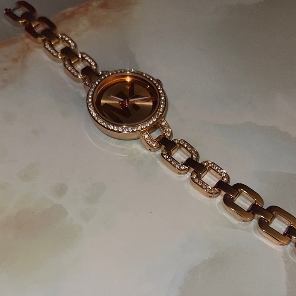 Michael Kors Rose Gold Women's Watch with Crystal Accents - Picture 1 of 6